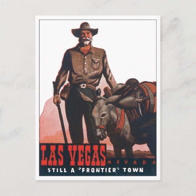 Las Vegas Frontier Town Postcard (Front)