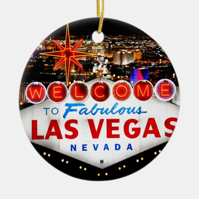 Las Vegas Gifts Ceramic Tree Decoration (Front)
