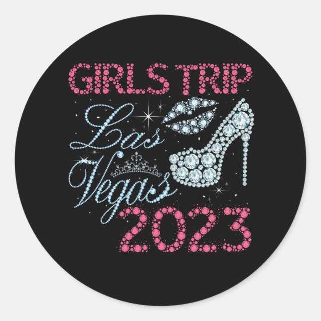 Las Vegas Girls Trip 2023 Girls Weekend Friends Ma Classic Round Sticker (Front)