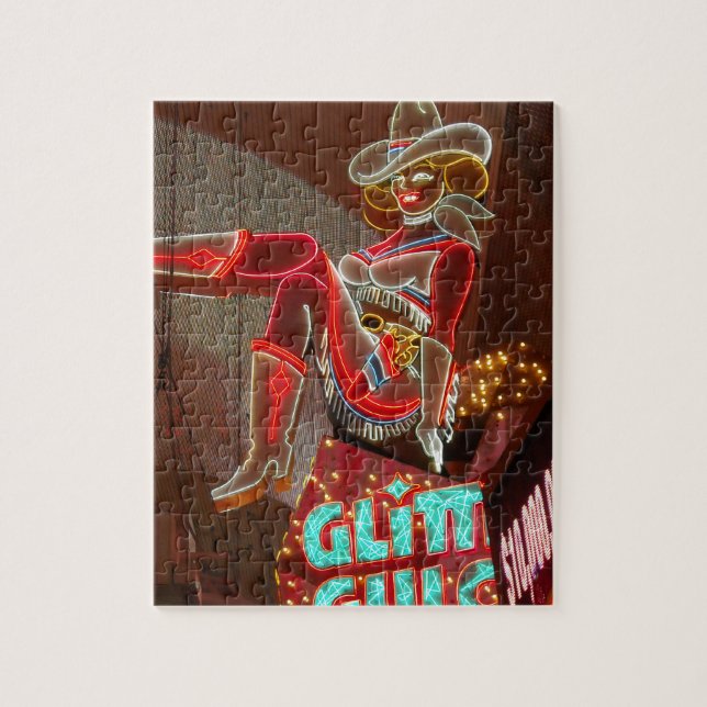 Las Vegas Glitter Gulch Jigsaw Puzzle (Vertical)