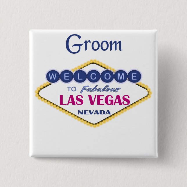 Las Vegas Groom Button (Front)