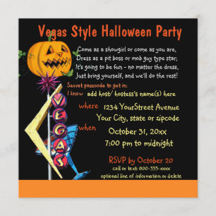 Las Vegas Halloween Party Invitation