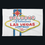 Las Vegas Honeymoon retro Tea Towel<br><div class="desc">Las Vegas Honeymoon Design</div>