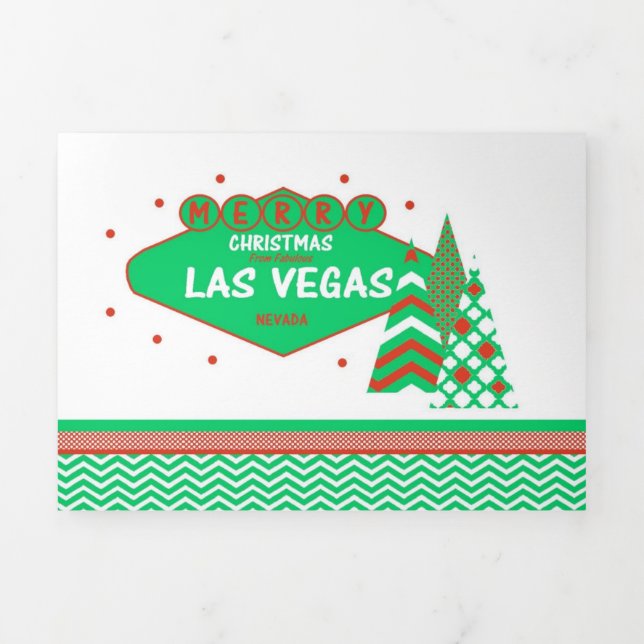 Las Vegas Hotel & Casino Trifold Christmas Card (Cover)