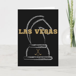Las Vegas Ice Hockey Sports Team Golden Novelty At Card