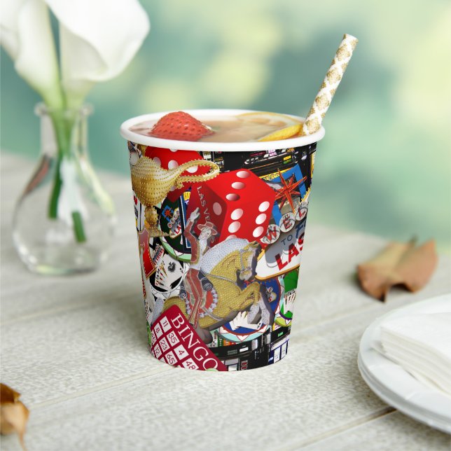 Las Vegas Icons * Gamblers Delight Paper Cups (Insitu)