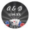 Las Vegas Initials Stickers Label Casino