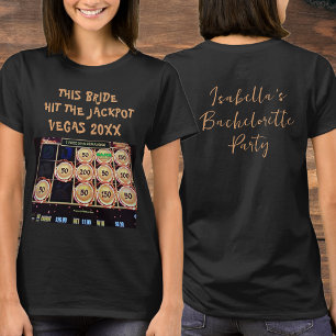 Las Vegas Jackpot Bachelorette Party Name & Photo T-Shirt
