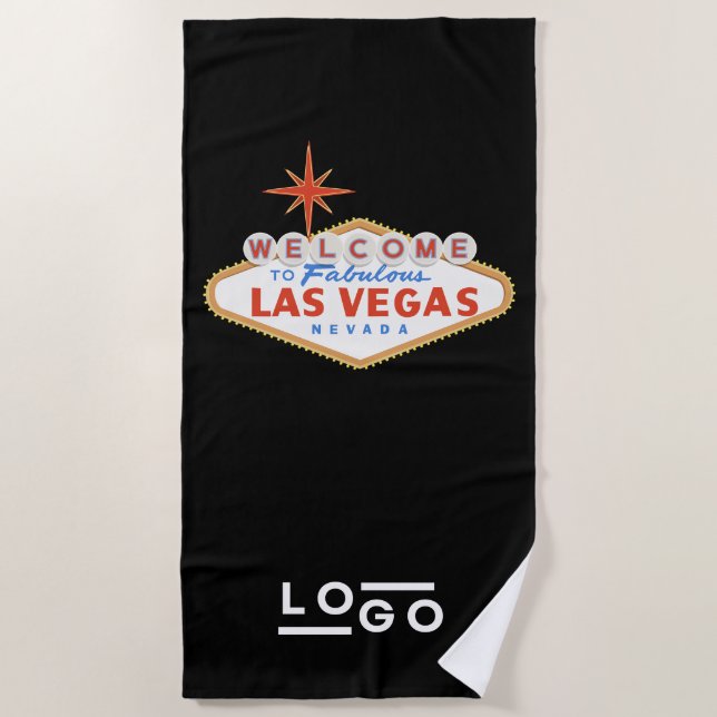 Las Vegas Logo Corporate Trade Show Pool Towel (Front)