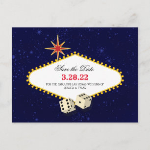 Las Vegas Marquee Save the Date Postcard