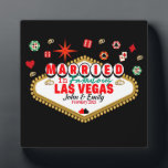 Las Vegas Married Couple Matching Vacation Nevada  Plaque<br><div class="desc">This design is special for couples who have married in Las Vegas. A full colour design that if you wear it you will receive thousands of compliments. Wear it with your husband-wife and create unforgettable moments in Las Vegas Nevada</div>
