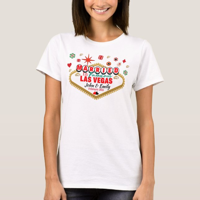 Las Vegas Married Couple Matching Vacation Nevada  T-Shirt (Front)