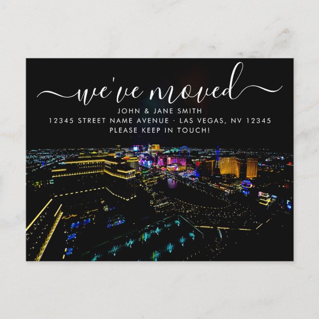 Las Vegas Moving Announcement Postcard (Front)