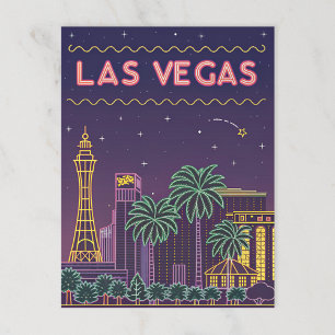 Las Vegas: Neon Cityscape at Night Postcard