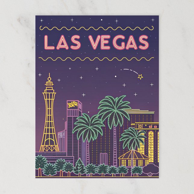 Las Vegas: Neon Cityscape at Night Postcard (Creator Uploaded)