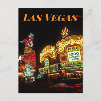 Las Vegas Neon Signs Casino travel Postcard