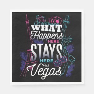 Las Vegas, Nevada, Casino, Wedding, Birthday, USA Napkin