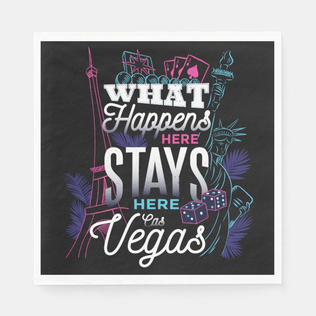 Las Vegas, Nevada, Casino, Wedding, Birthday, USA Napkin (Front)