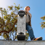 Las Vegas, Nevada City Map Skateboard<br><div class="desc">A unique map of the beautiful city of Las Vegas,  Nevada.  This skateboard features a street map of the city inside a black border on the top and bottom.   
A fun way to represent the city you love and reside in!</div>