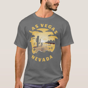 Las Vegas Nevada Desert Illustration Vintage Souve T-Shirt