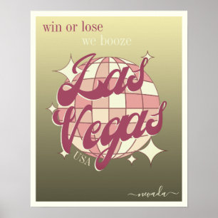 Las Vegas Nevada elegant gold decor Poster