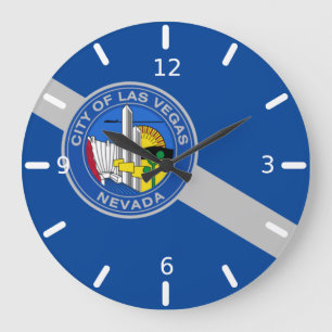 Las Vegas (Nevada) flag Large Clock