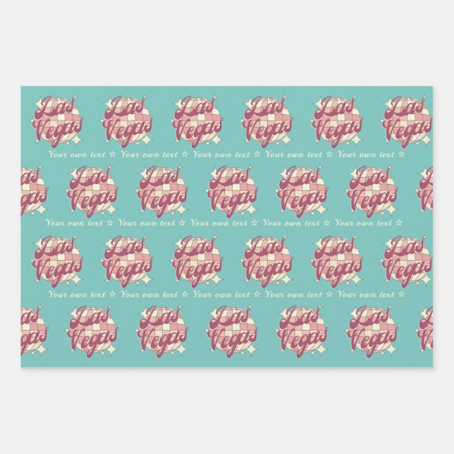 Las Vegas Nevada Gift Wrapping Paper Sheet Set (Front)