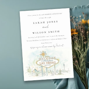Las Vegas Nevada Landscape Wedding Anniversary Invitation