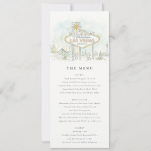 Las Vegas Nevada Landscape Wedding Menu Card