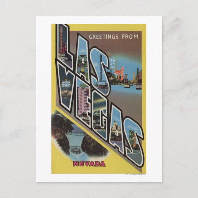 Las Vegas, Nevada - Large Letter Scenes Postcard (Front)