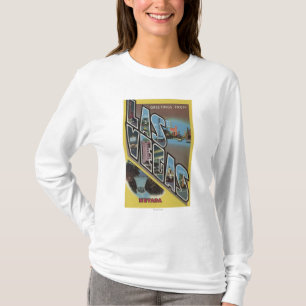 Las Vegas, Nevada - Large Letter Scenes T-Shirt