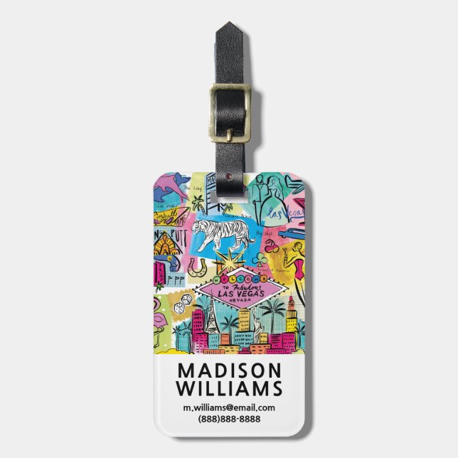 Las Vegas, Nevada Luggage Tag (Front Vertical)