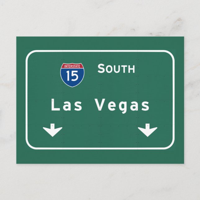 Las Vegas Nevada nv Interstate Highway Freeway : Postcard (Front)