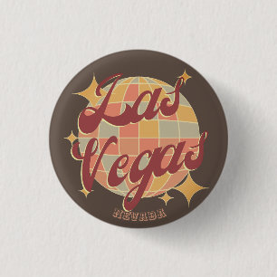 Las Vegas Nevada Retro Vintage Party 3 Cm Round Badge