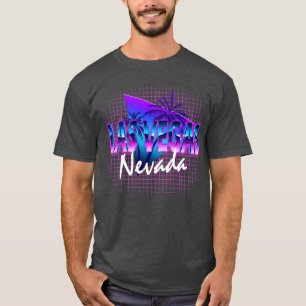 Las Vegas Nevada Retrowave Outrun Travel Vacation T-Shirt