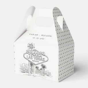 Las Vegas Nevada Sketchy Landscape Wedding Favour Box