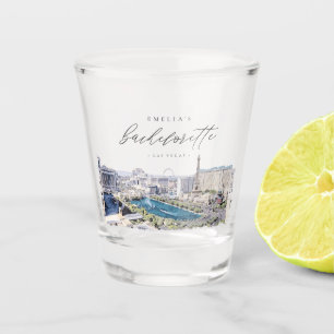 LAS VEGAS Nevada Skyline Bachelorette Favour Shot Glass