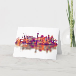 Las Vegas Nevada Skyline Holiday Card