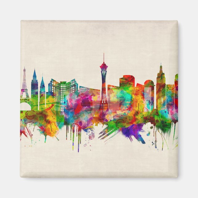 Las Vegas Nevada Skyline Magnet (Front)