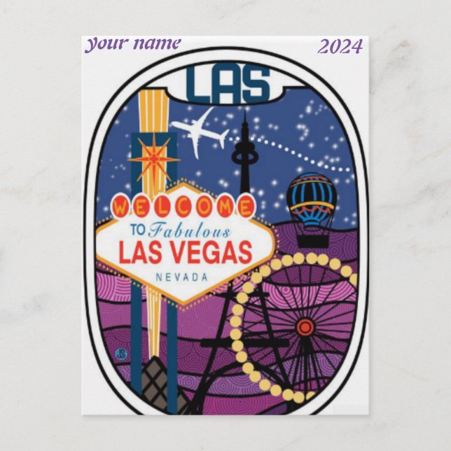 Las Vegas, Nevada | Skyline Postcard (Front)