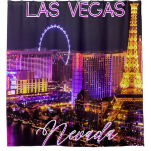 Las Vegas Nevada Skyline   Shower Curtain