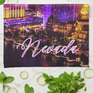 Las Vegas Nevada Skyline Tea Towel
