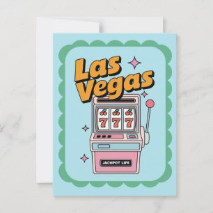 Las Vegas Nevada USA Slot Machine Jackpot Postcard