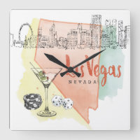 Las Vegas, Nevada | Watercolor Sketch Image