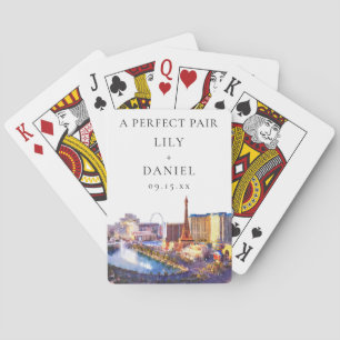 Las Vegas Nevada Wedding Perfect Pair Favour Playing Cards