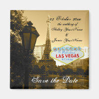 Las Vegas Nevada Wedding Save the Date Magnet