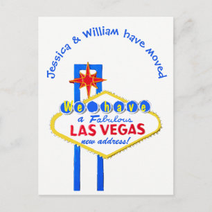 Las Vegas New Address Announcement Postcard