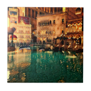 Las vegas Nights Casino Original Abstract Art  Tile