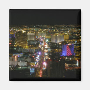 Las Vegas North Strip Aerial View Magnet