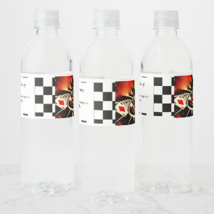Las Vegas or Casino Gambler Water Bottle Label